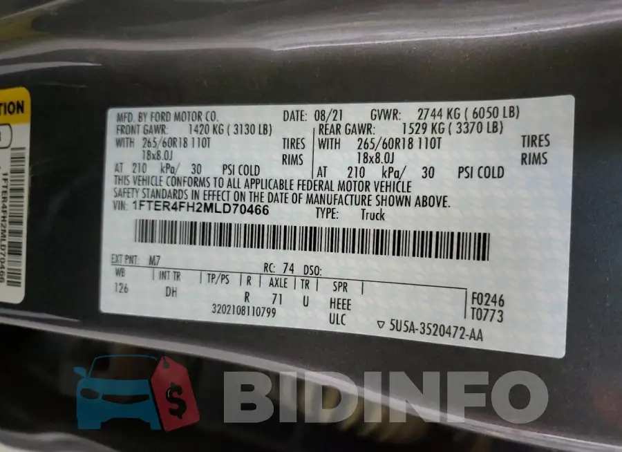 1FTER4FH2MLD70466 Photo# 13