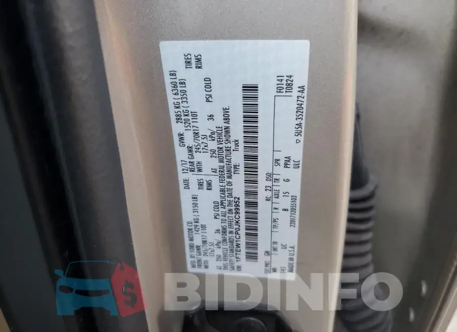 1FTEW1CP0JKC99952 Photo# 12