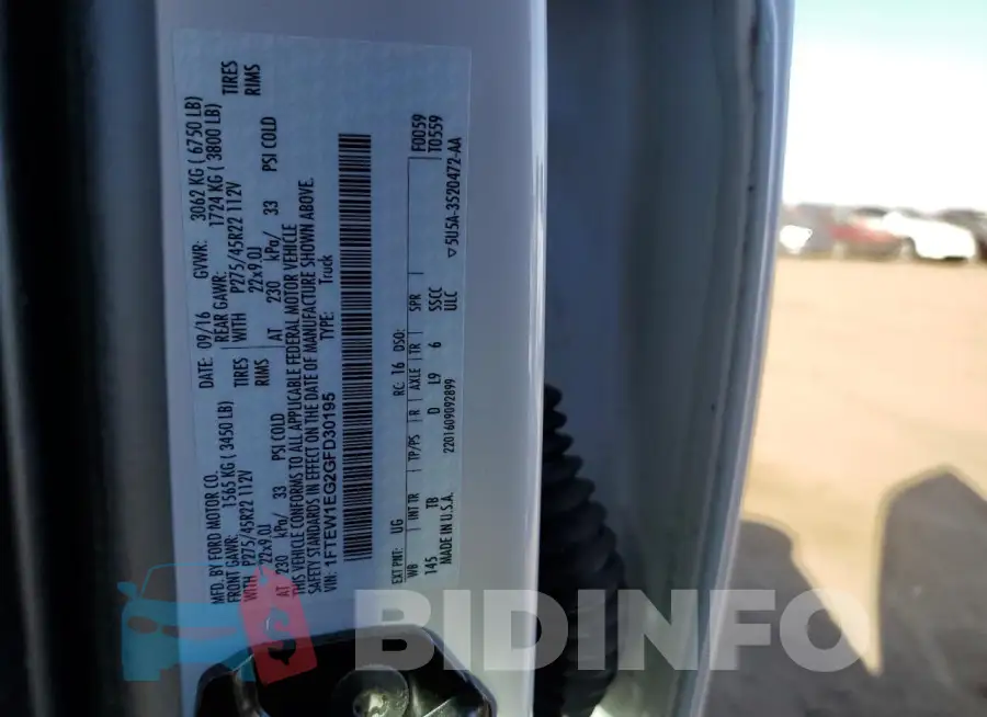 1FTEW1EG2GFD30195 Photo# 12