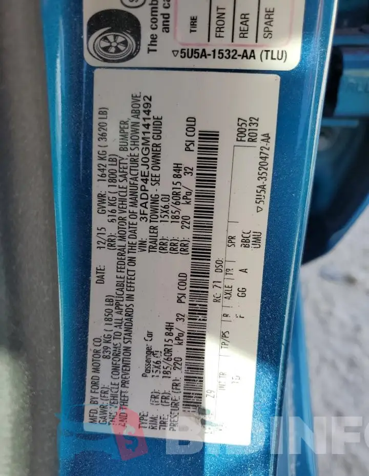 3FADP4EJ0GM141492 Photo# 12