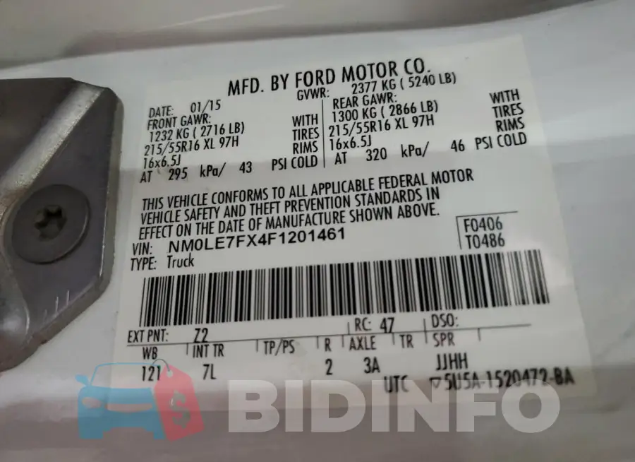NM0LE7FX4F1201461 Photo# 14