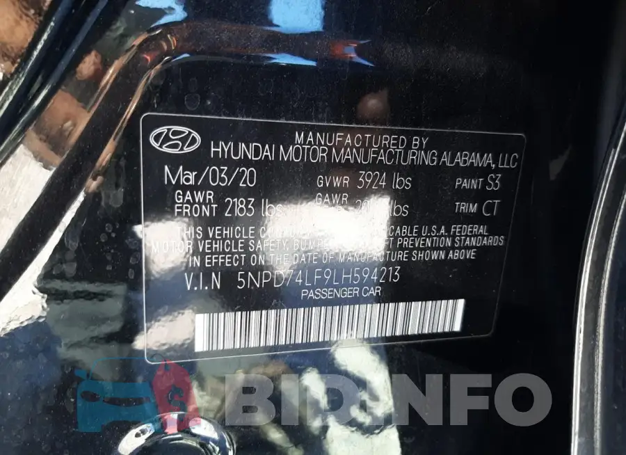 5NPD74LF9LH594213 Photo# 13