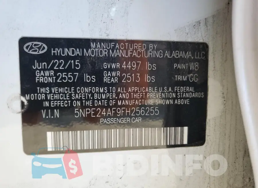 5NPE24AF9FH256255 Photo# 12