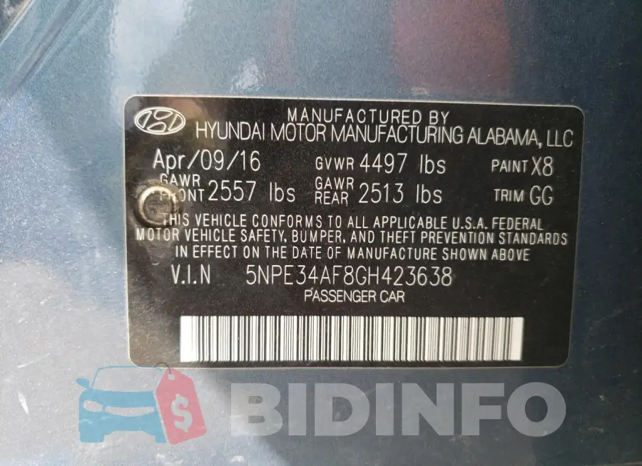 5NPE34AF8GH423638 Photo# 12