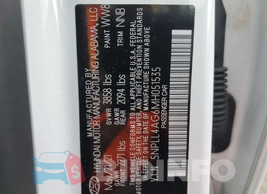 5NPLL4AG6MH051535 Photo# 13