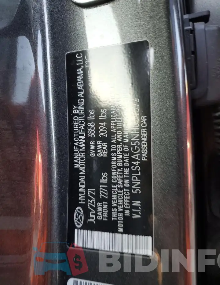 5NPLS4AG5NH054592 Photo# 12