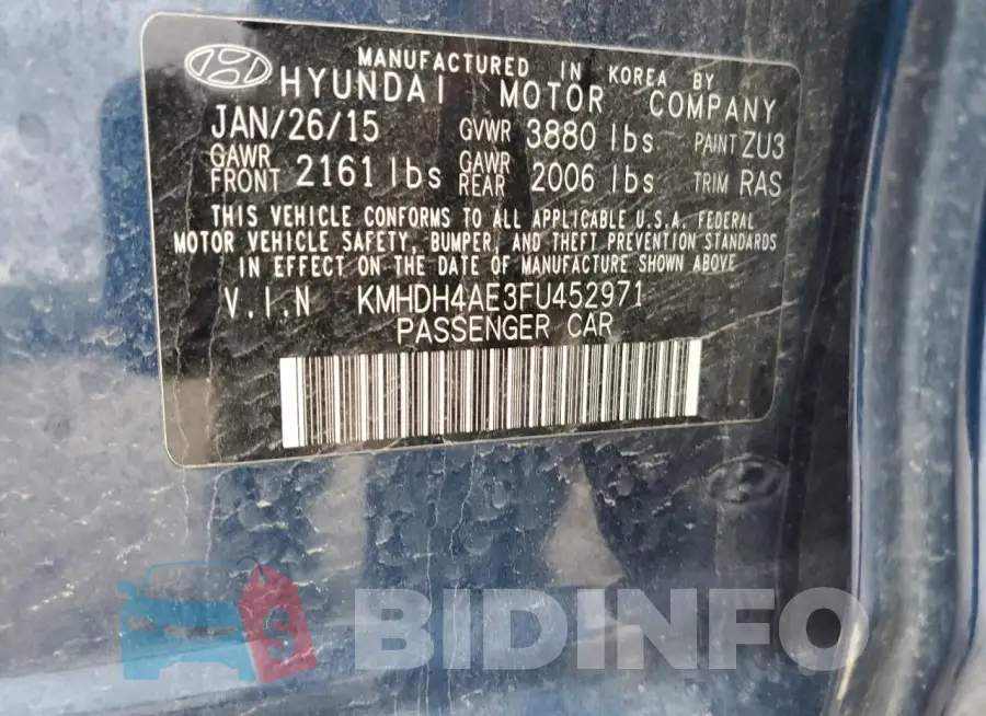 KMHDH4AE3FU452971 Photo# 13