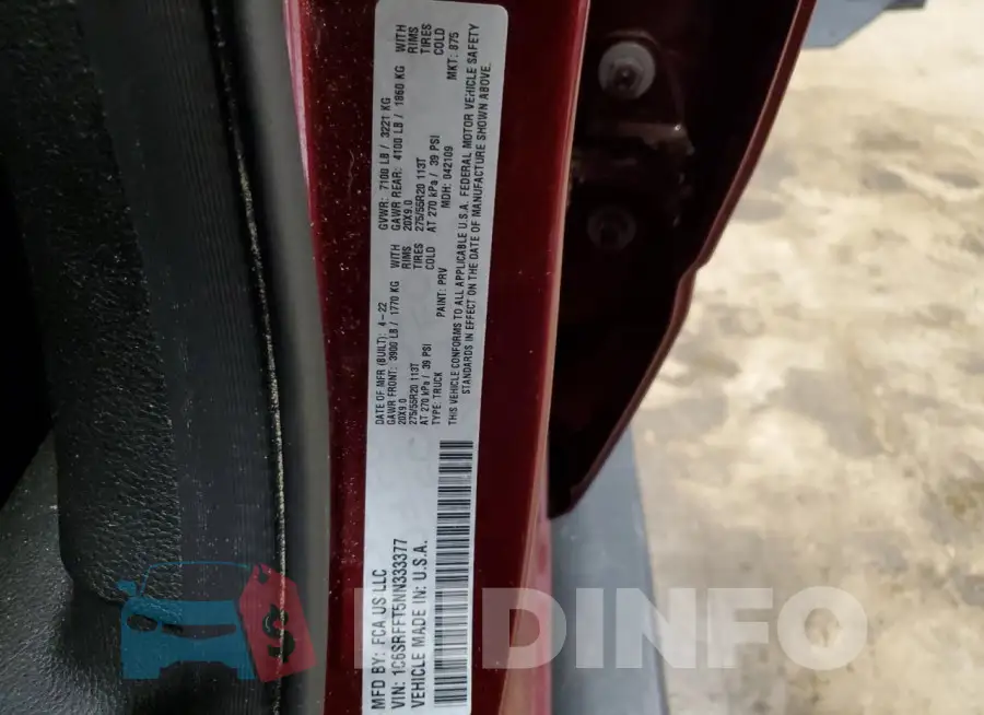 1C6SRFFT5NN333377 Photo# 12