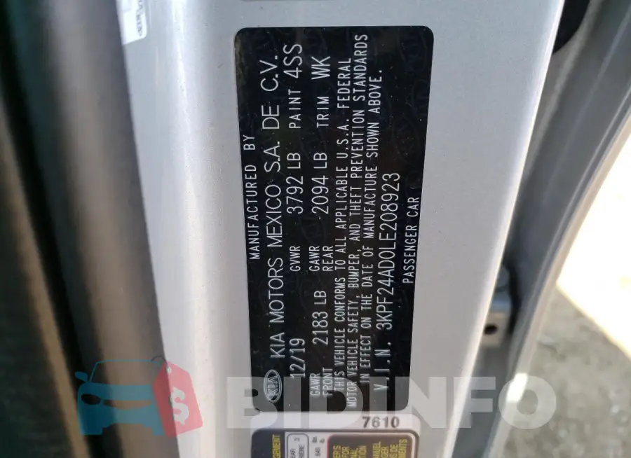 3KPF24AD0LE208923 Photo# 12