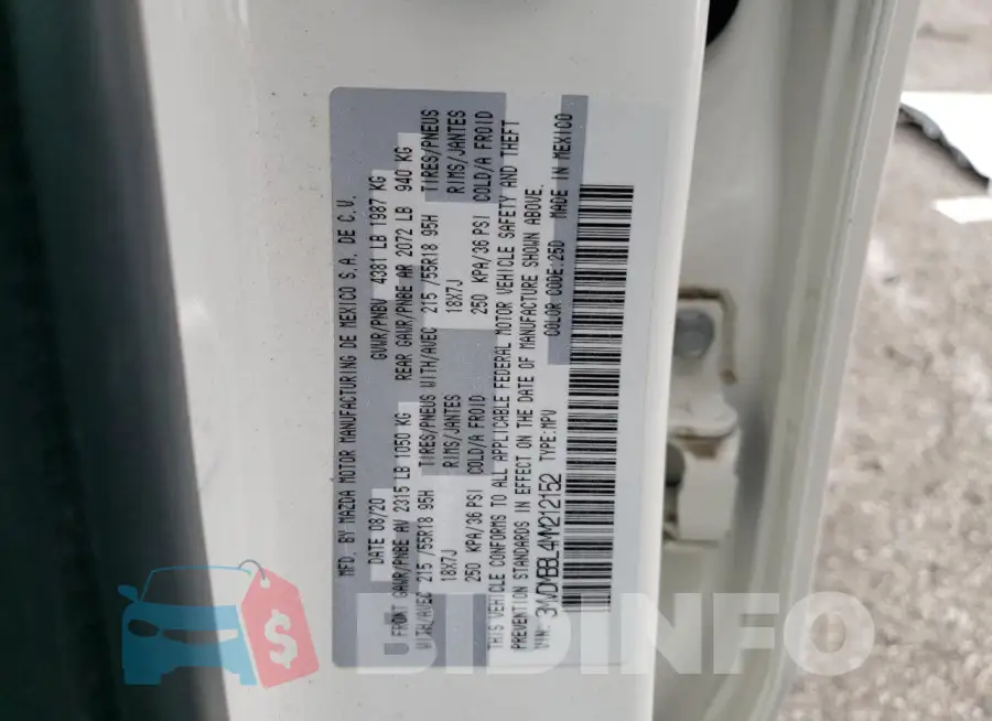 3MVDMBBL4MM212152 Photo# 14
