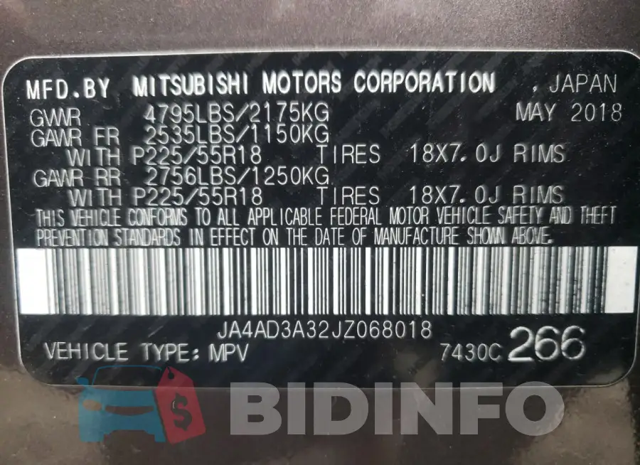 JA4AD3A32JZ068018 Photo# 13