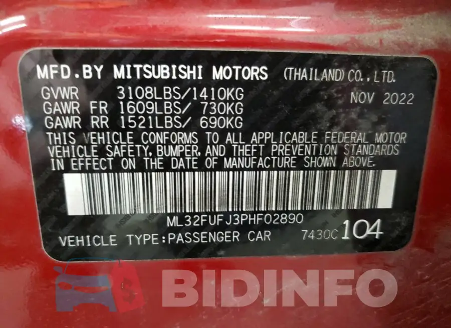 ML32FUFJ3PHF02890 Photo# 12