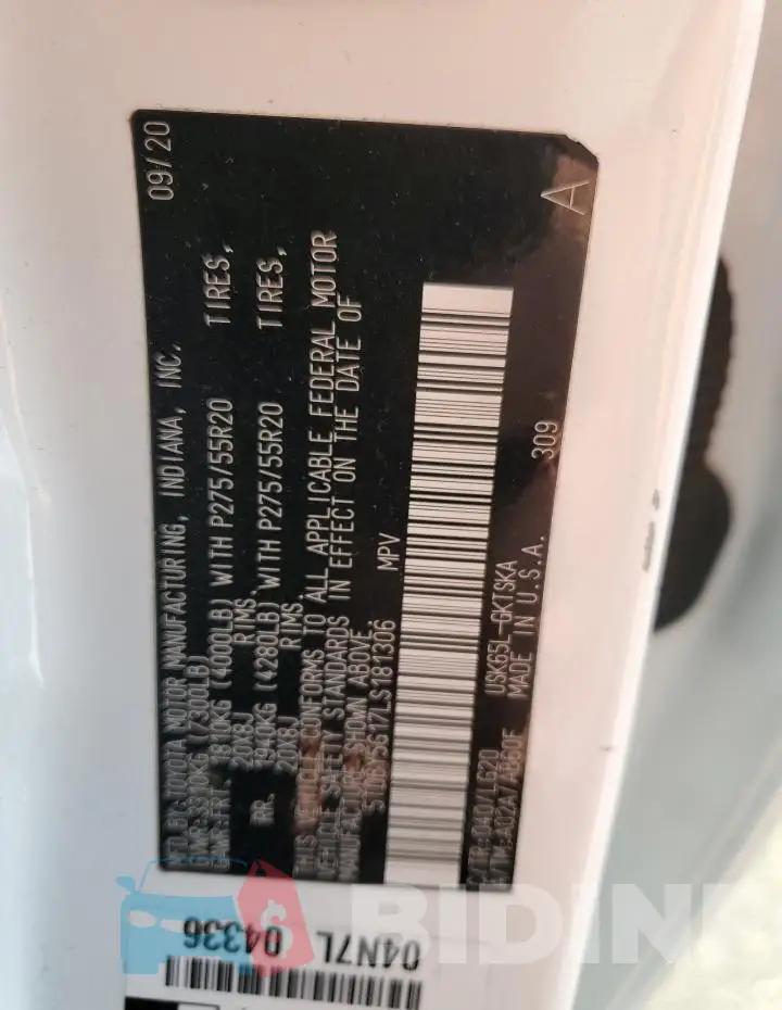 5TDBY5G17LS181306 Photo# 13