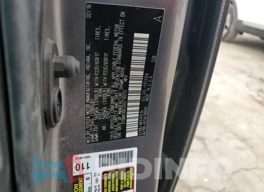 5TDKK3DC2GS716012 Photo# 13