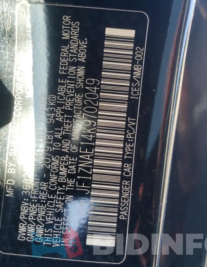 JF1ZNAE14K9702049 Photo# 12