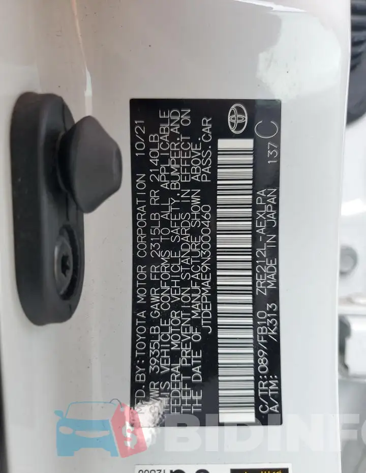 JTDEPMAE9N3000460 Photo# 13