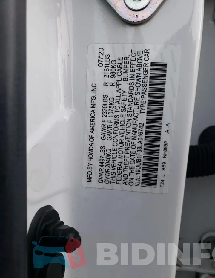 19UUB1F38LA016742 Photo# 12