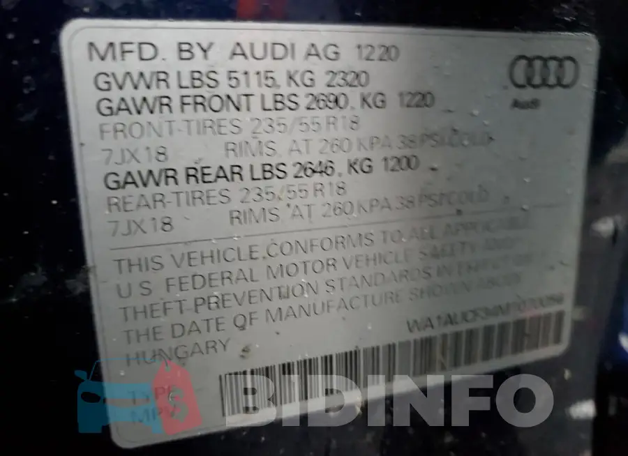 WA1AUCF34M1070056 Photo# 12