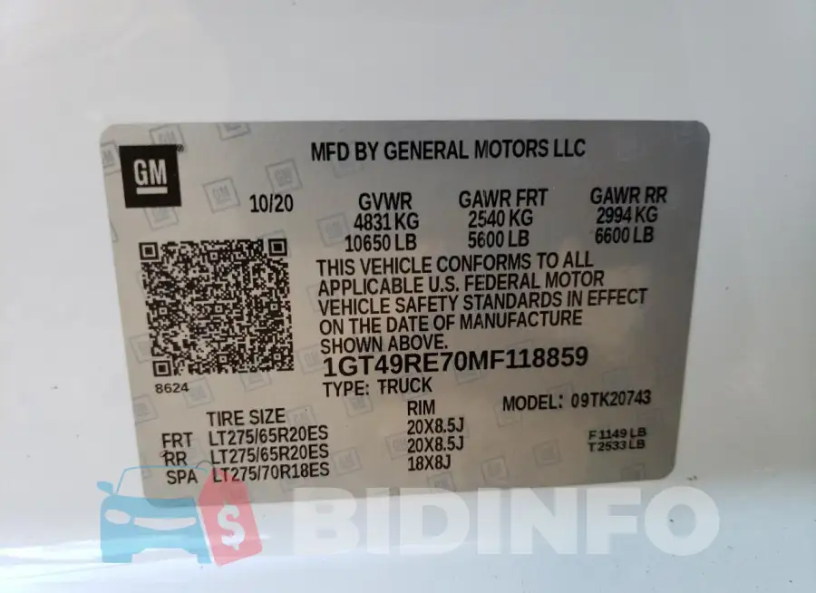 1GT49RE70MF118859 Photo# 12