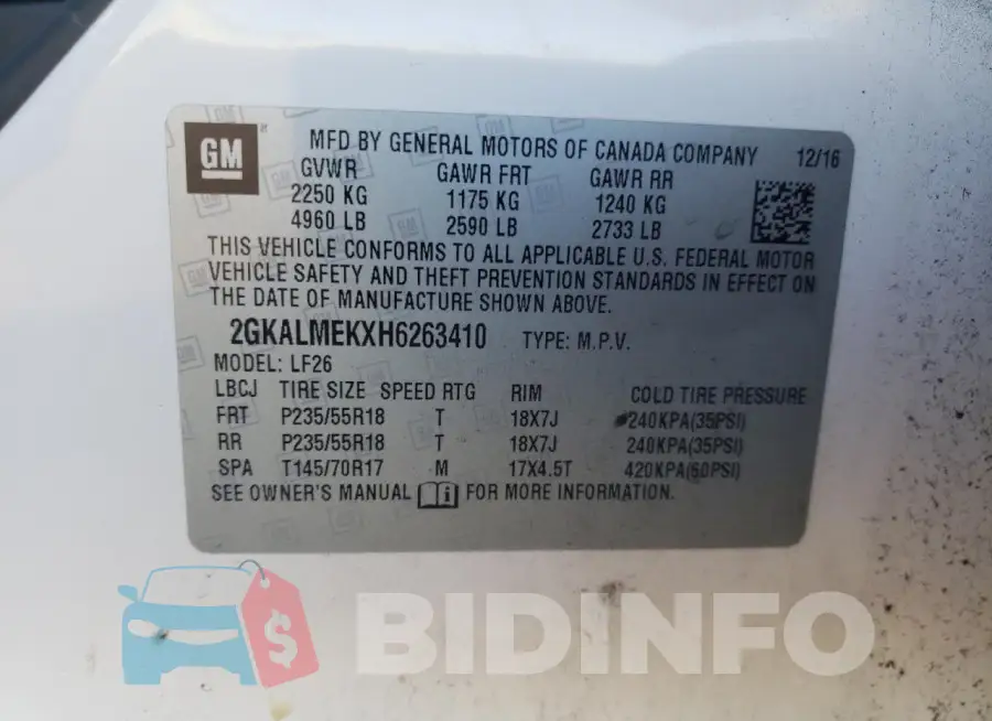 2GKALMEKXH6263410 Photo# 12