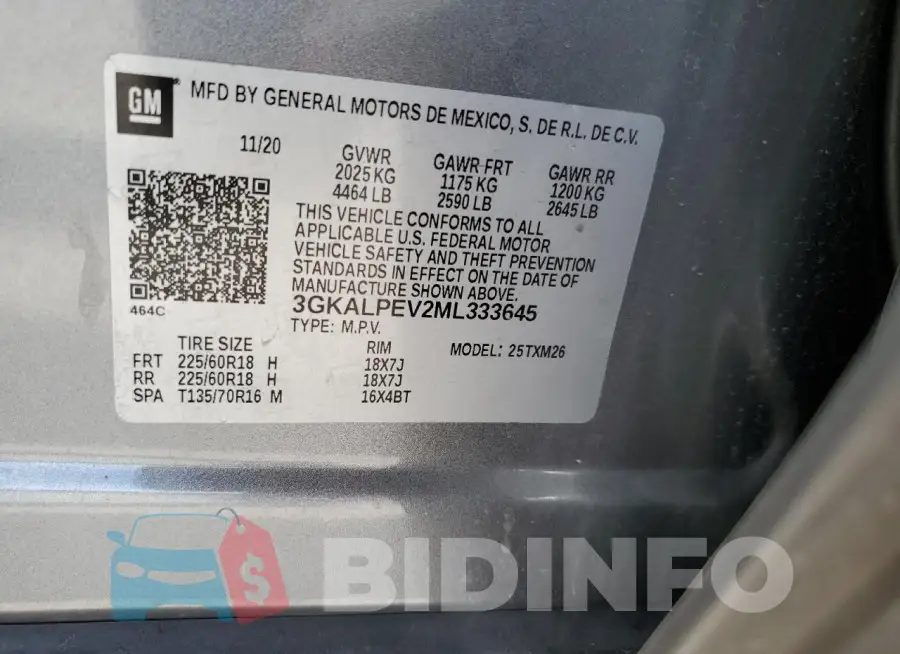 3GKALPEV2ML333645 Photo# 12