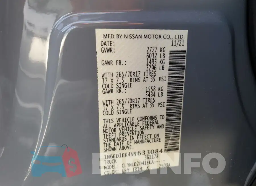 1N6ED1EK4NN633084 Photo# 12