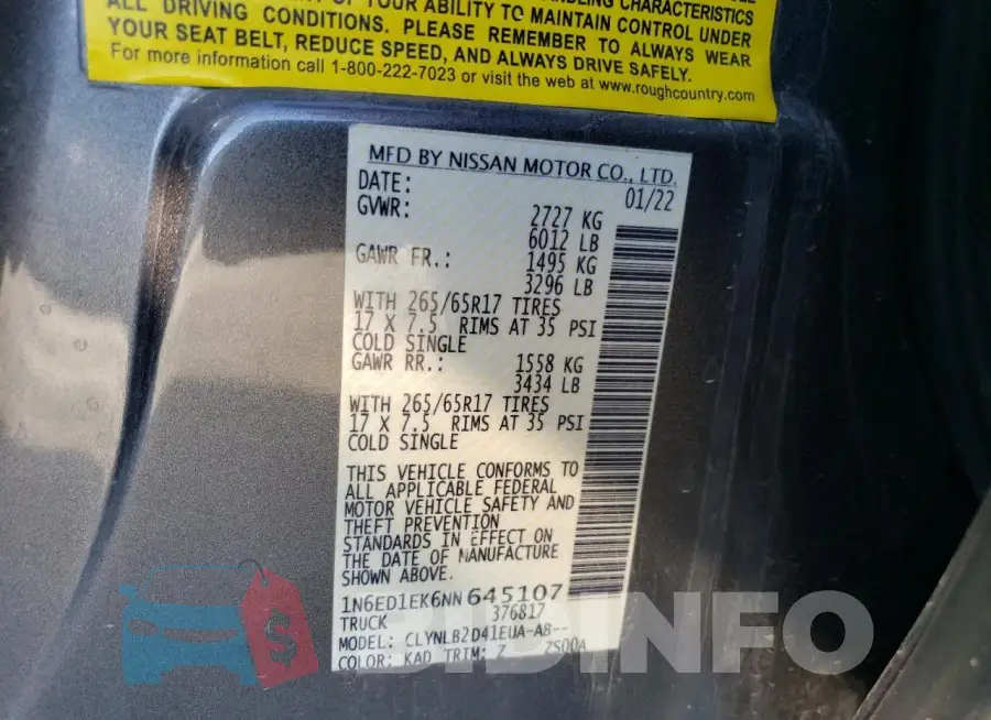 1N6ED1EK6NN645107 Photo# 12