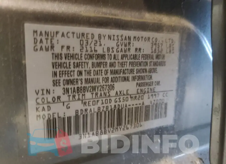 3N1AB8BV2MY267306 Photo# 12