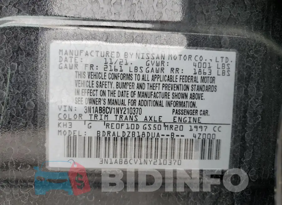3N1AB8CV1NY210370 Photo# 13