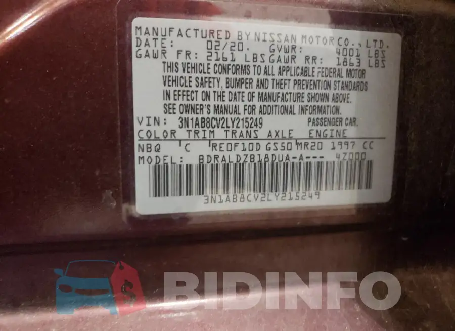 3N1AB8CV2LY215249 Photo# 13