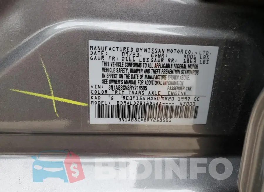 3N1AB8CV8RY218505 Photo# 12