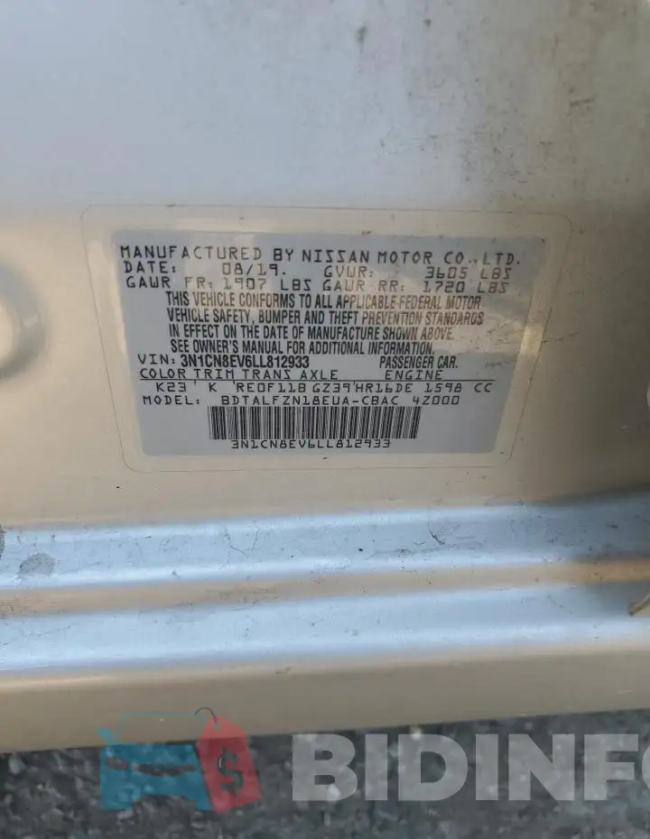 3N1CN8EV6LL812933 Photo# 12