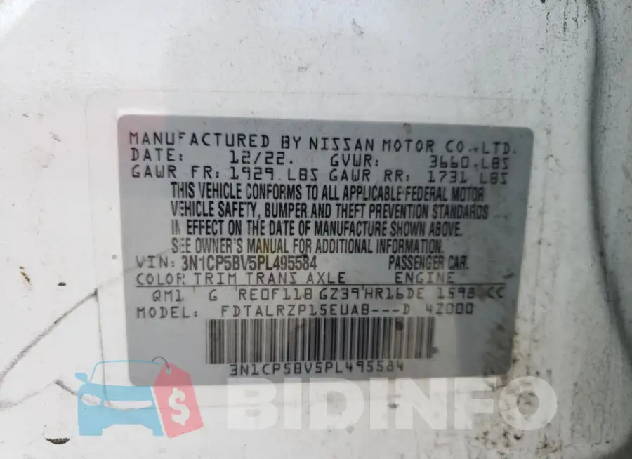 3N1CP5BV5PL495584 Photo# 13