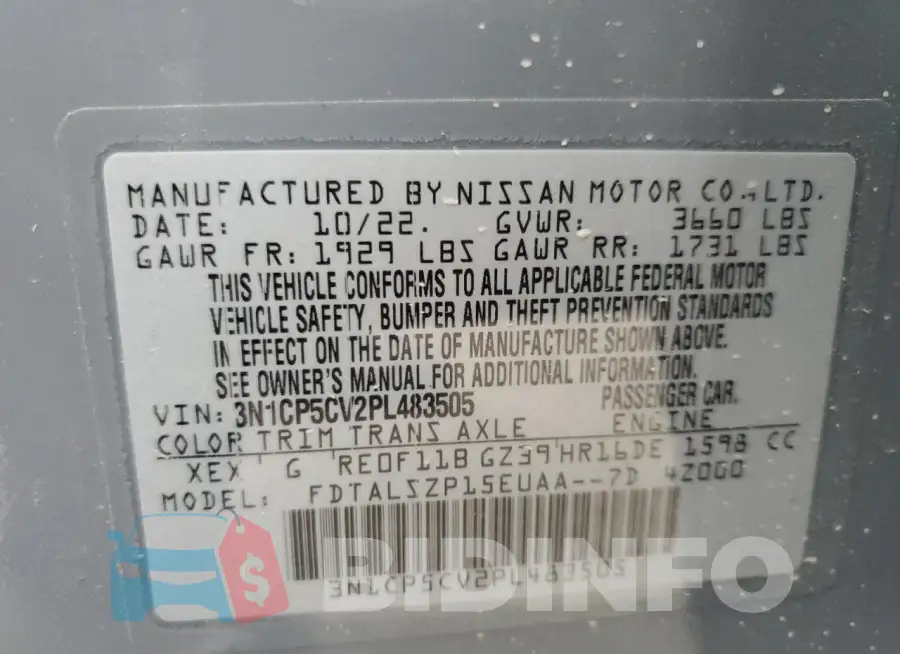 3N1CP5CV2PL483505 Photo# 12