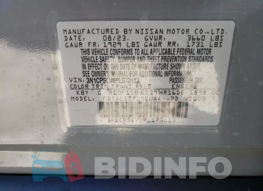 3N1CP5CV8PL573113 Photo# 13