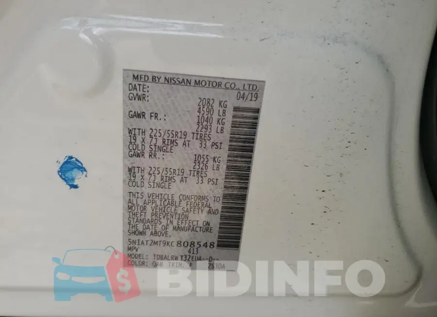 5N1AT2MT9KC808548 Photo# 12