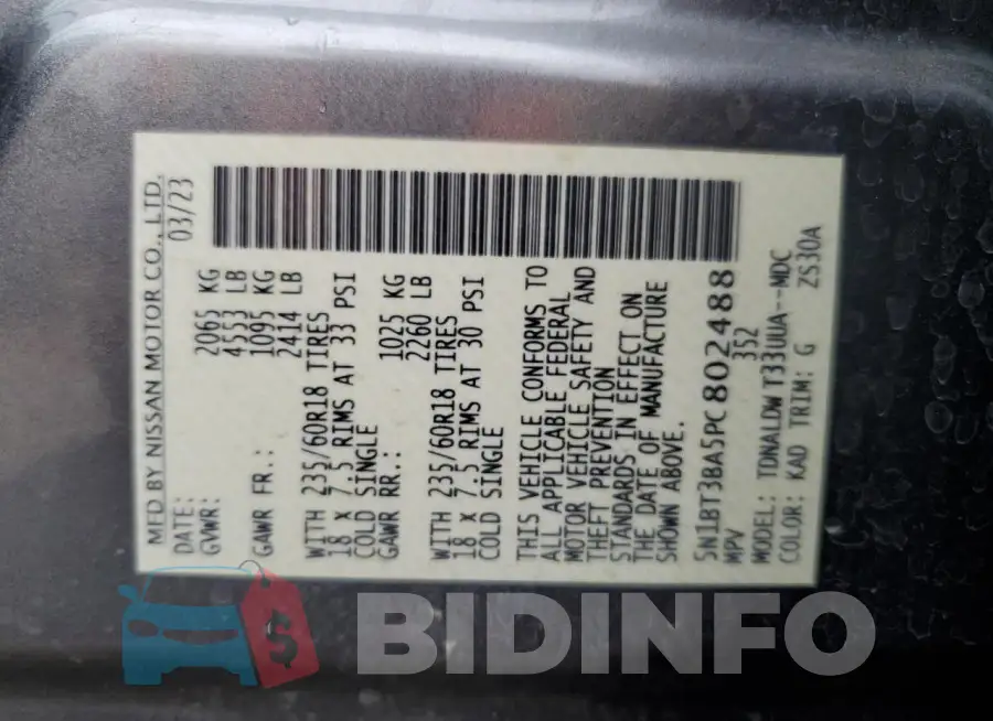 5N1BT3BA5PC802488 Photo# 14