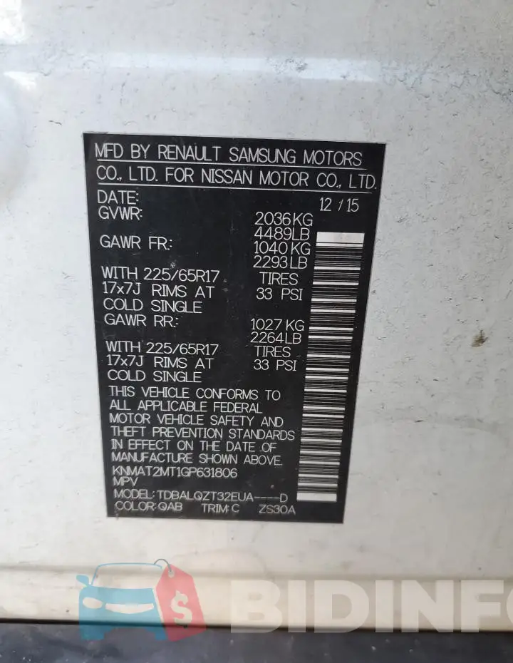KNMAT2MT1GP631806 Photo# 13