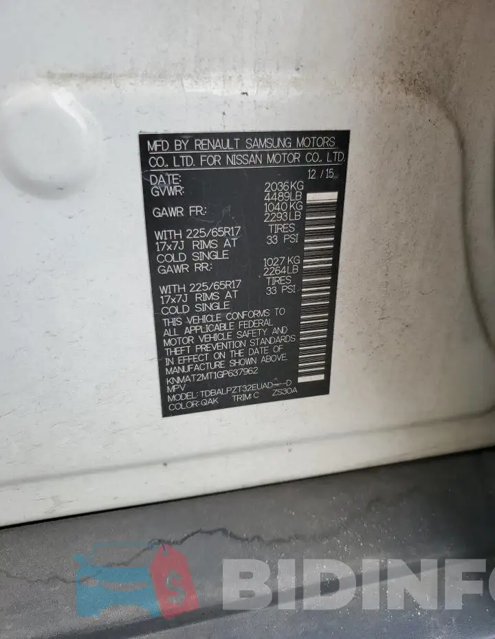 KNMAT2MT1GP637962 Photo# 13