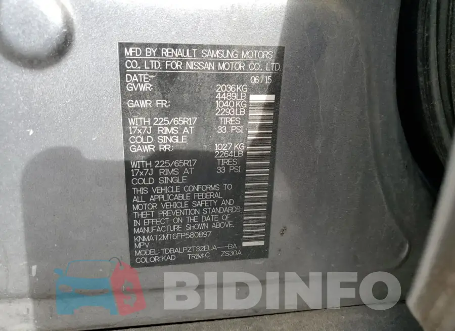 KNMAT2MT6FP580897 Photo# 13