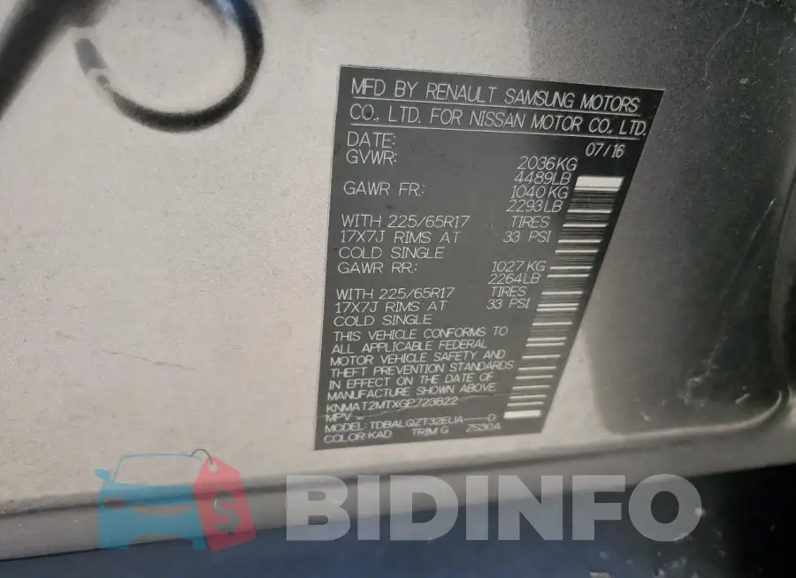 KNMAT2MTXGP723822 Photo# 13