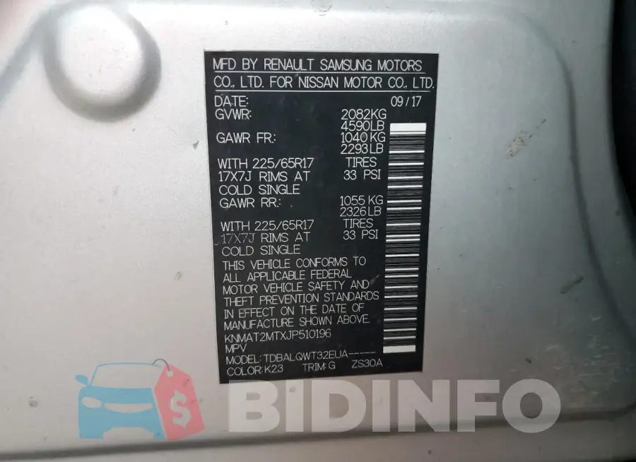 KNMAT2MTXJP510196 Photo# 13