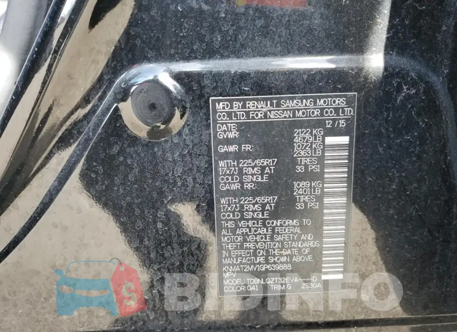 KNMAT2MV1GP639888 Photo# 12
