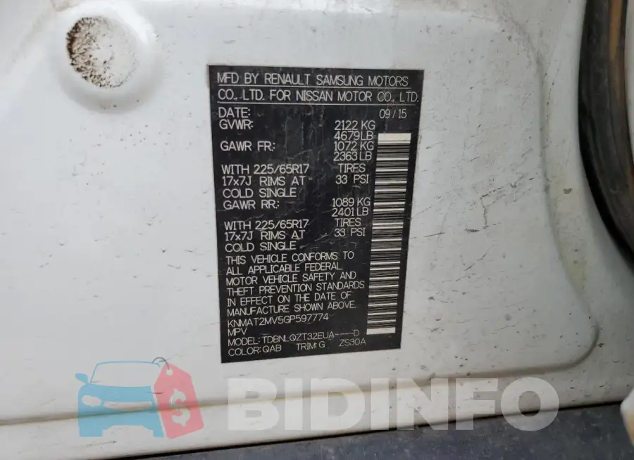 KNMAT2MV5GP597774 Photo# 12