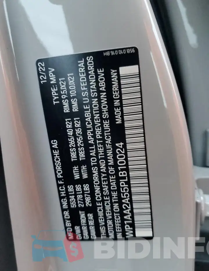 WP1AA2A55PLB10024 Photo# 12