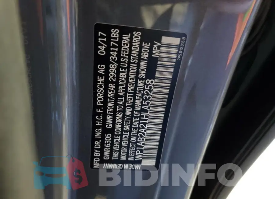 WP1AB2A21HLA53258 Photo# 13