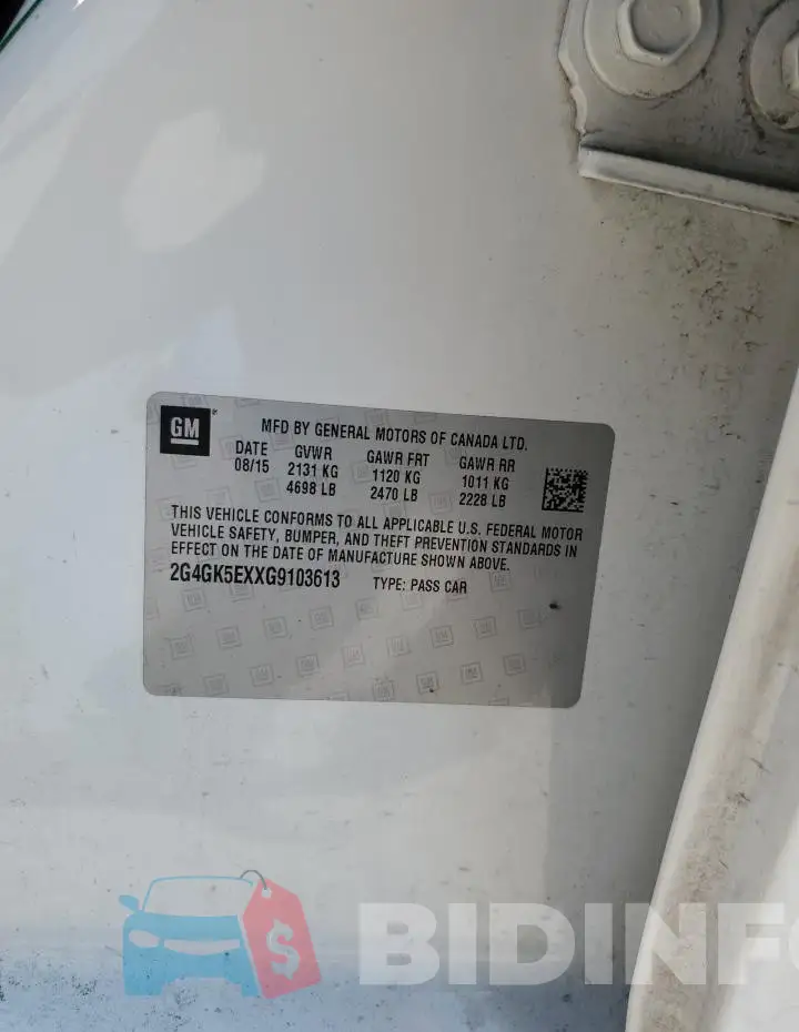 2G4GK5EXXG9103613 Photo# 12