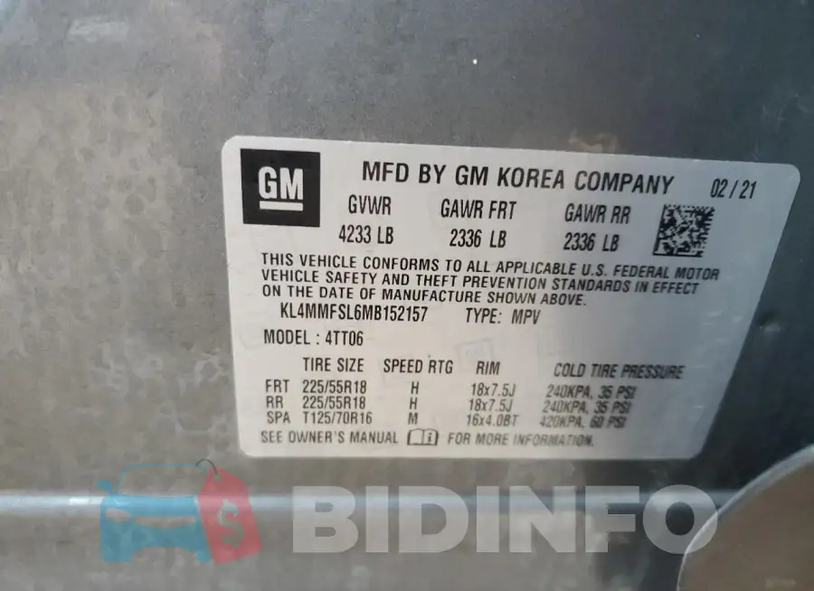 KL4MMFSL6MB152157 Photo# 14
