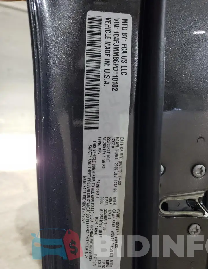 1C4PJMMB6PD110102 Photo# 13