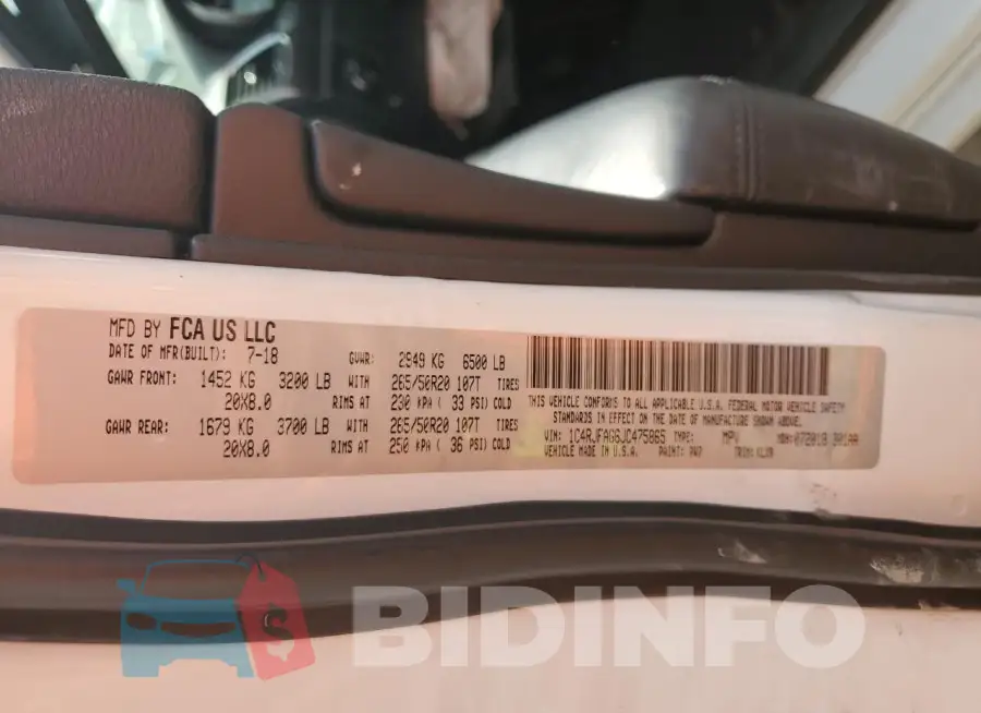 1C4RJFAG6JC475865 Photo# 14